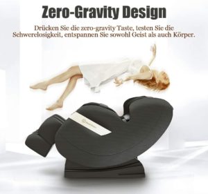 real relax zero gravity massagesessel schwarz